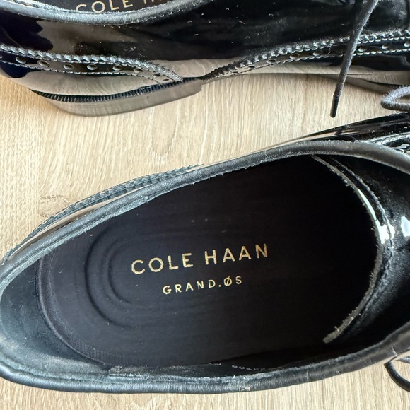 Cole Haan Plain Toe Oxford Black Patent Leather - Picture 5 of 7